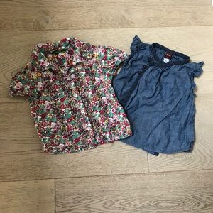 Tea Collection & Oilily shirts 18-24 months